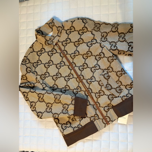 Gucci Jumbo GG Canvas - Tan/Beige Monogram Jacket
